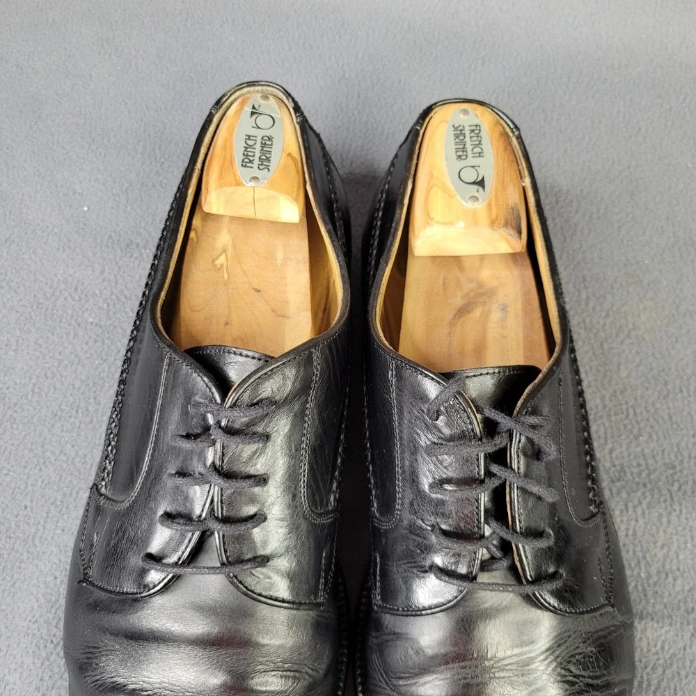 Johnston Murphy Mens Cellini Oxford Black Dress Shoes US 10 M Italy